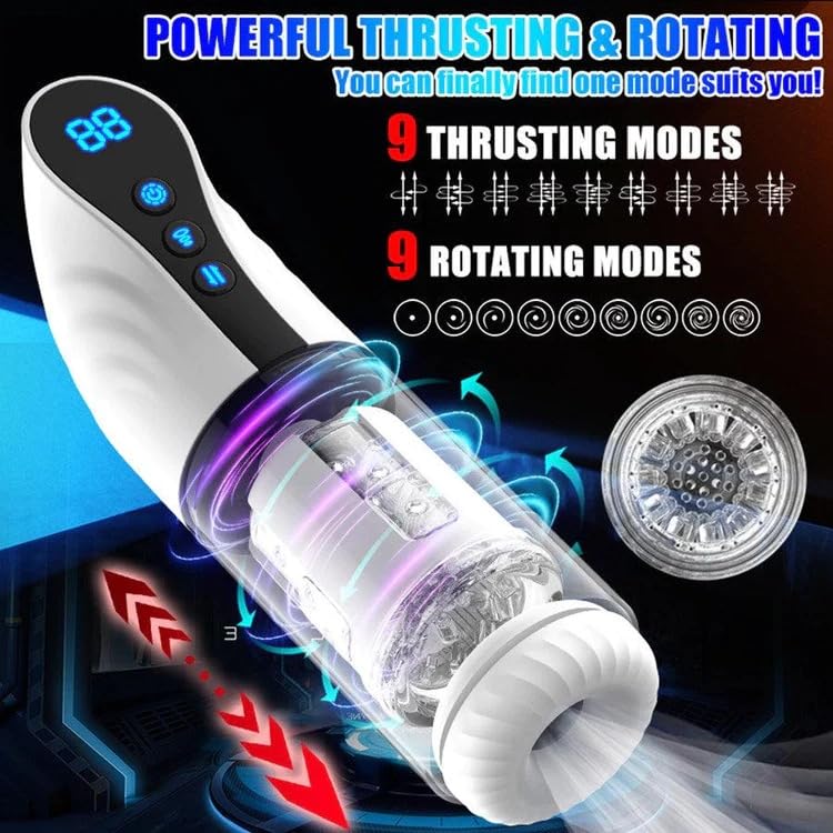 Automatic Male Masturbator - Electric Sucking & Thrusting Adult Toy for Men, Portable Pocket Pussy with Tight Sensation - Perfect for Solo Pleasure, Travel & Discreet Use