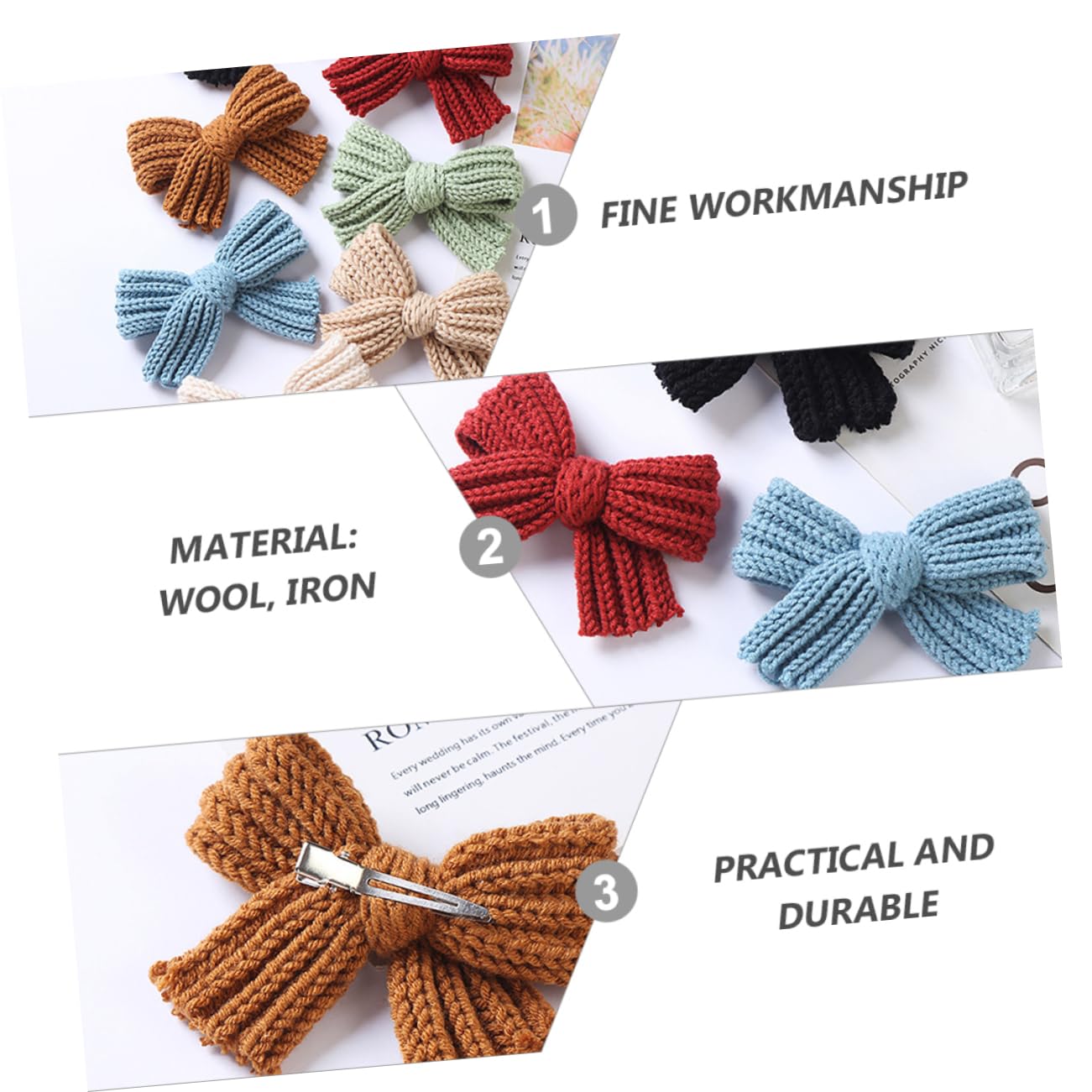 TOYANDONA 2 Sets Fashion Bow Hair Clips for Girls - Non-Slip Hair Barrettes for Kids, Boys & Girls (14pcs) - Cute Hair Accessories for School, Party & Halloween Outfits