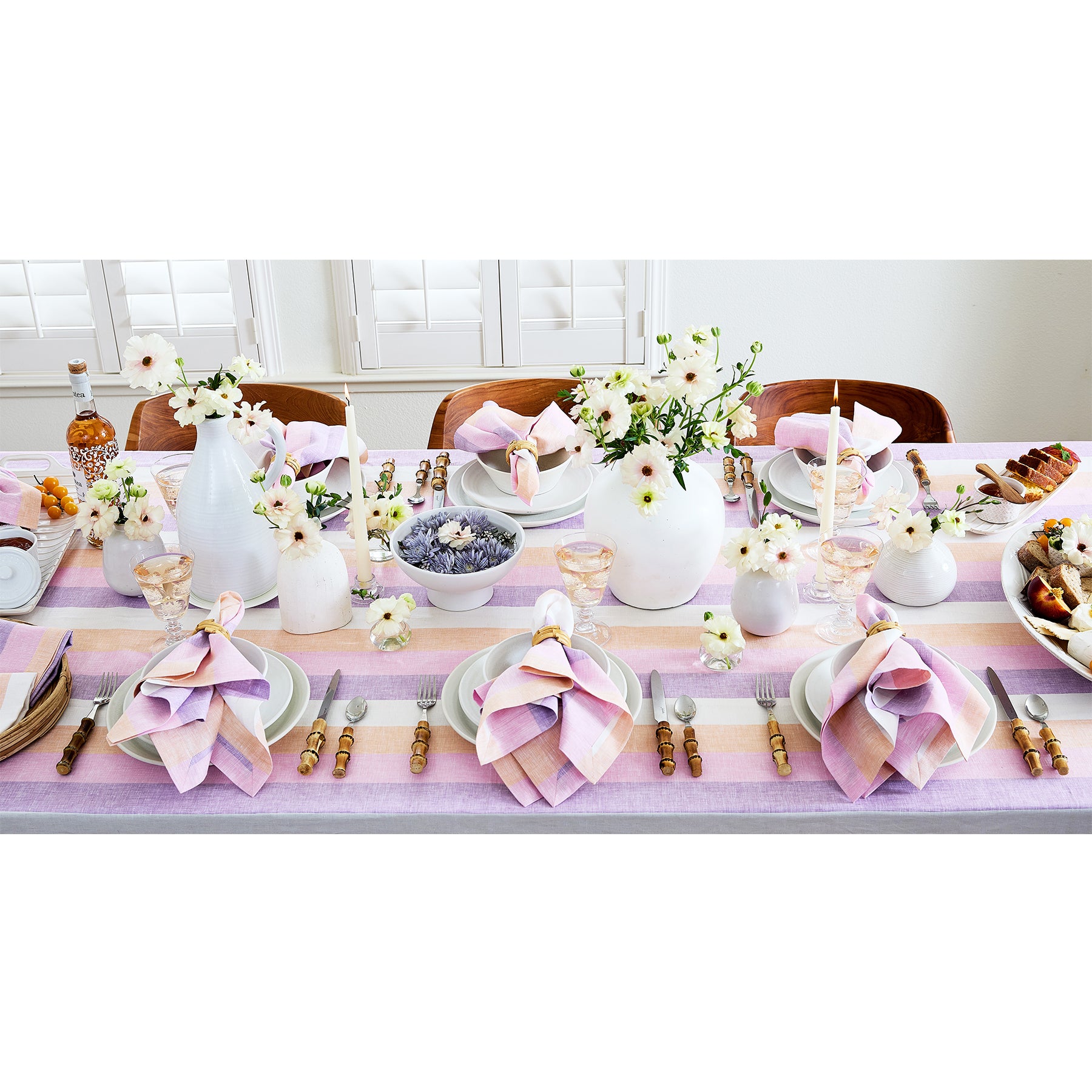 Premium Gelato Stripe Napkins - Set of 4 for Elegant Dining, Parties & Home Decor | Soft & Absorbent Paper Napkins for Weddings, Dinner Parties & Special Occasions