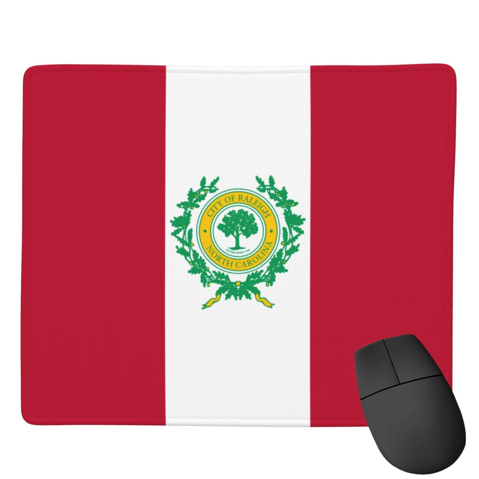 SIYTUAU Raleigh North Carolina Flag Mouse Pad - Waterproof Non-Slip Rubber Gaming Mousepad 7x9 inches for Office, Laptop & PC Use - Perfect for Work, Gaming & Home Decor