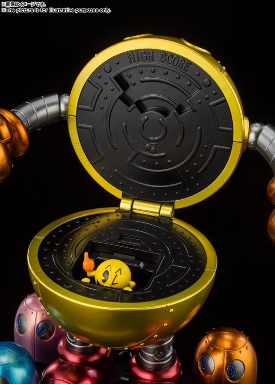 Chogokin Pac-Man Collectible Action Figure - Retro Arcade Game Character for Display & Play | Perfect for Gaming Fans & Collectors