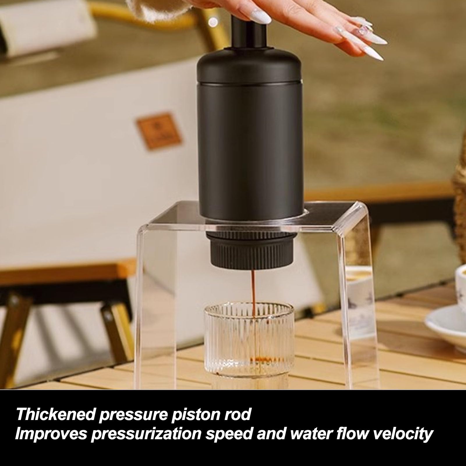 Portable Coffee Maker for Camping, Travel & Office - Self Heating Espresso Machine