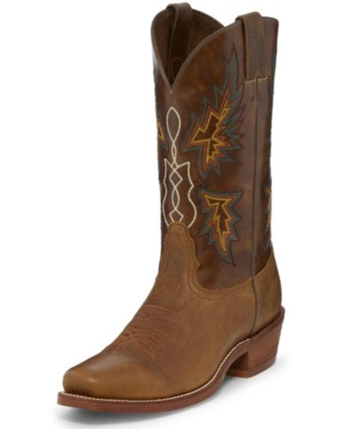 Nocona Men's Deputy Square Toe Brown Cowboy Boots - Western Work & Casual Wear for Ranchers & Outdoor Enthusiasts
