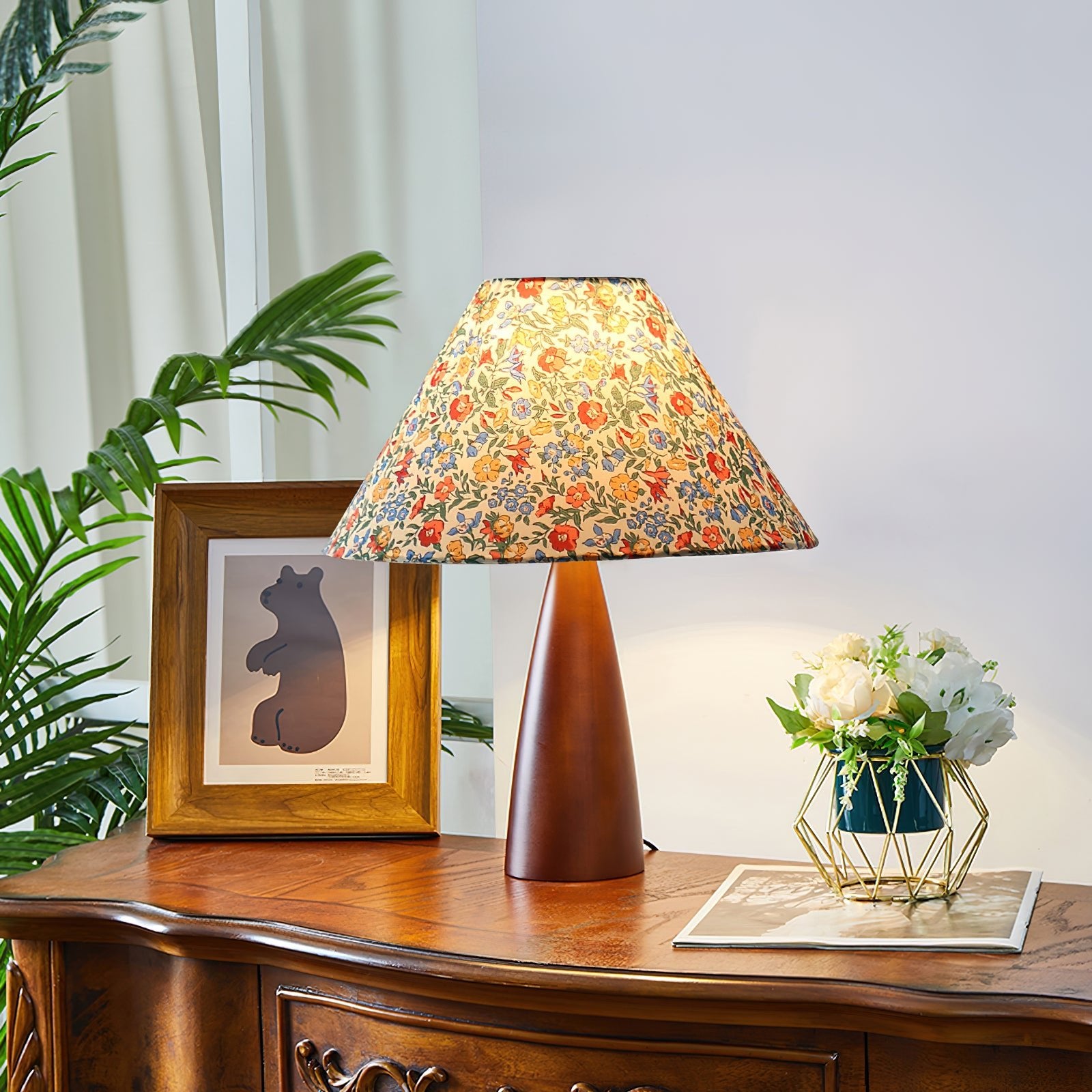Amelia Blossom Table Lamp - Modern Floral Design Bedside & Desk Light for Home Office Decor | Perfect for Bedroom, Living Room & Study