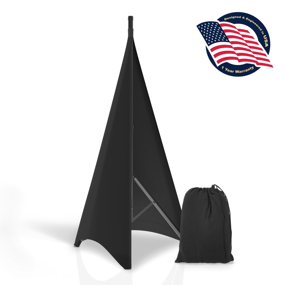 DJ Speaker & Light Stand Scrim - 2 Sided Black/White Fabric for Stage Lighting & Sound Equipment - Perfect for Live Performances, Clubs & Events