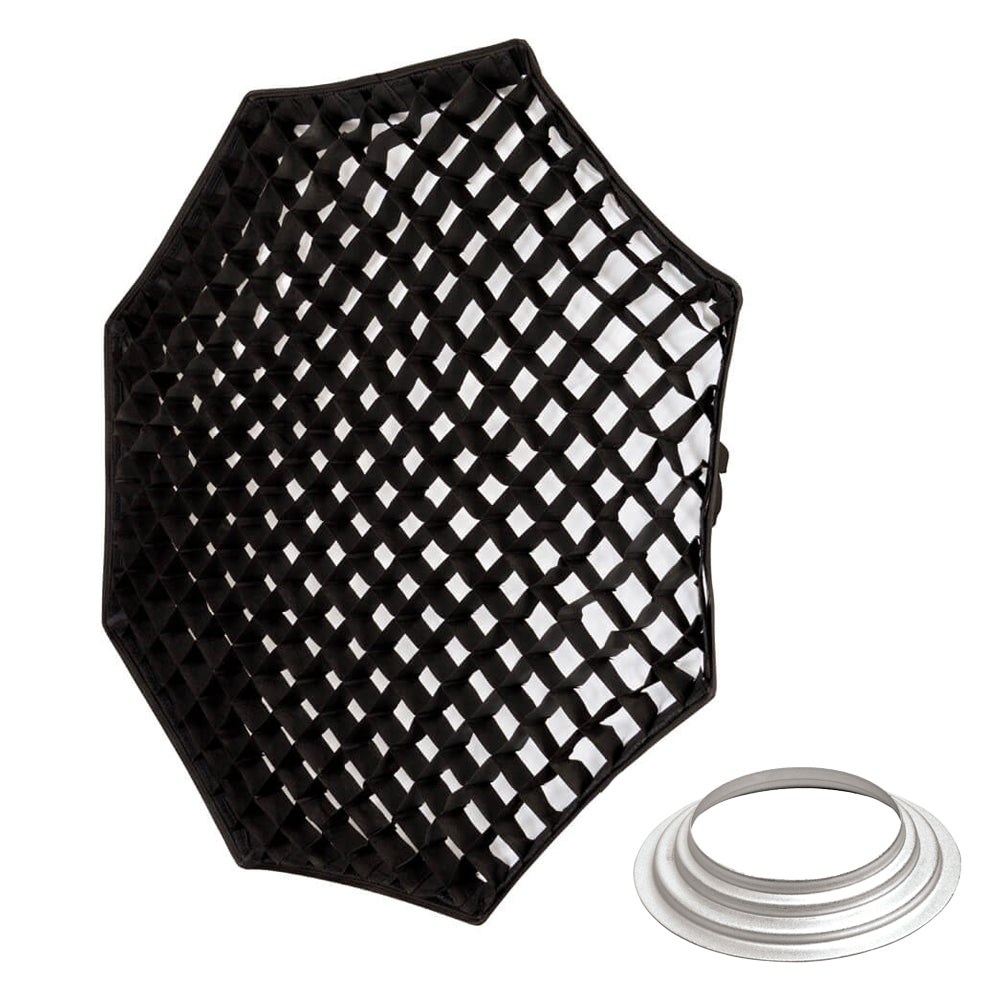 4ft Octagonal Softbox with 5cm Grid - Professional Photography Lighting Diffuser for Studio Portraits, Product Shoots & YouTube Videos
