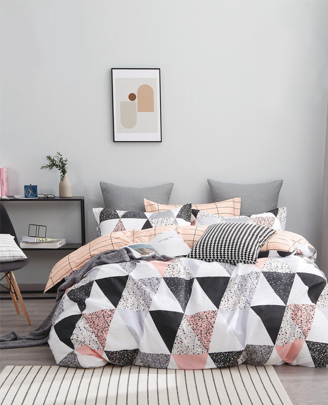 100% Cotton Reversible Quilt Cover Set - Annie Collection - Queen Size Bedding - Soft & Breathable Duvet Cover for All Seasons - Perfect for Master Bedroom, Guest Room & Cozy Home Decor
