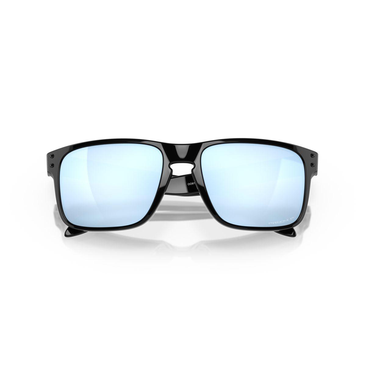 Oakley Holbrook Sunglasses Polished Black with Prizm Deep Water Polarized Lenses - OO9102 9102C1 - Perfect for Outdoor Sports, Driving & Beach Activities