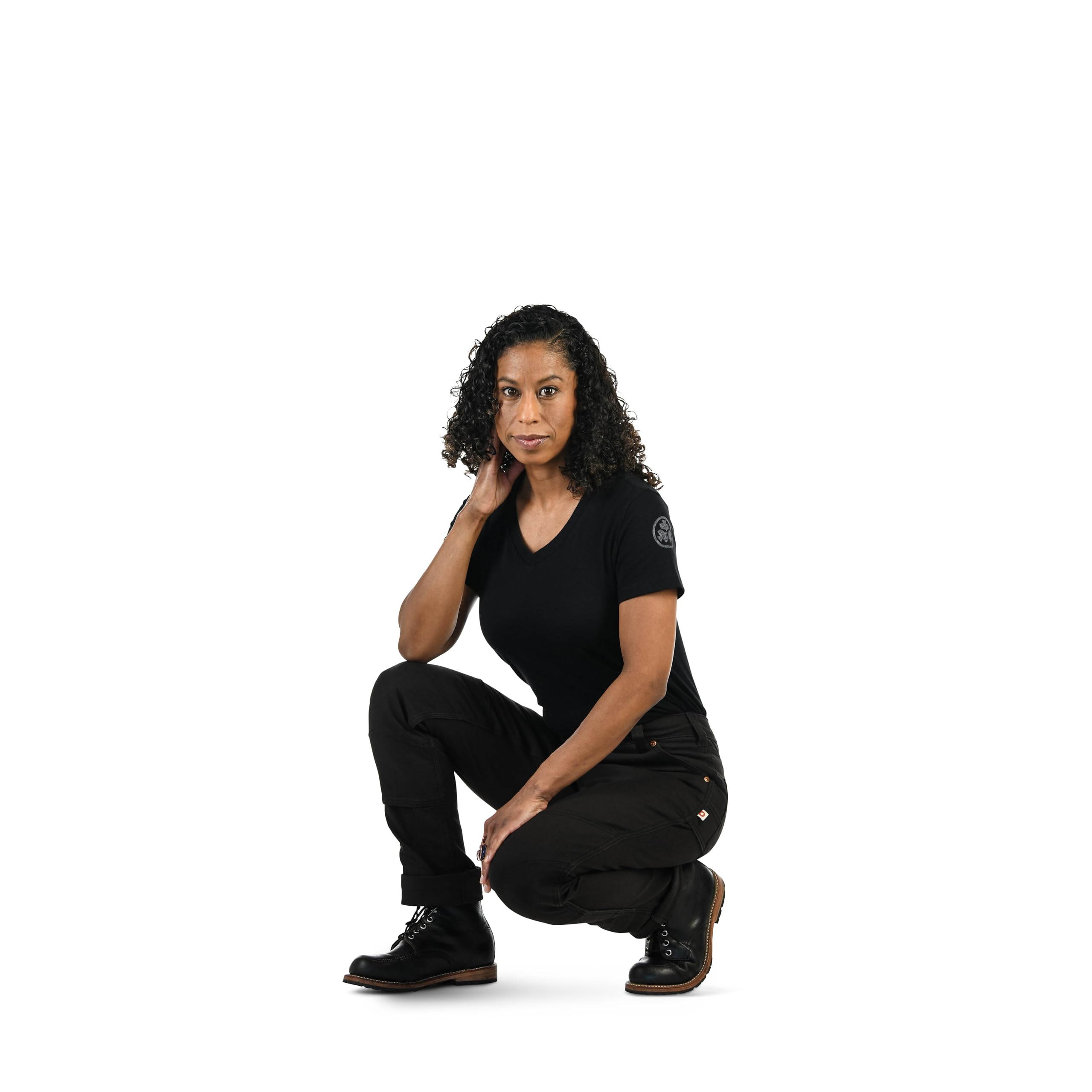 Dovetail Workwear Women's Straight Fit Pants with 8 Pockets & Tool Loop - Durable Work Pants for Construction, Landscaping & Outdoor Jobs