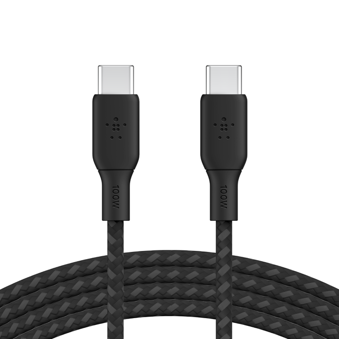 Belkin USB C to USB C Cable 100W Fast Charging 2M (6.6ft) Black - Power Delivery for MacBook, iPhone 15, iPad Pro & More