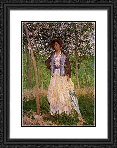 Black Ornate Wood Frame with Double Matting