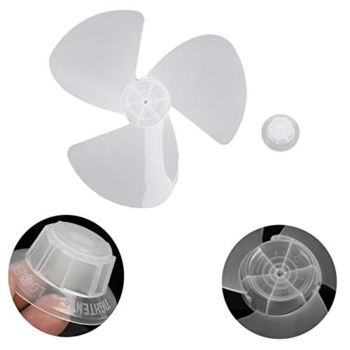 16 Inch Plastic Fan Blade Replacement - 3 Leaves Quiet Big Wind Blade with Nut Cover for Stand/Pedestal/Table Fans | Household Cooling Accessory | Perfect for Bedroom, Living Room, Office & Outdoor Use