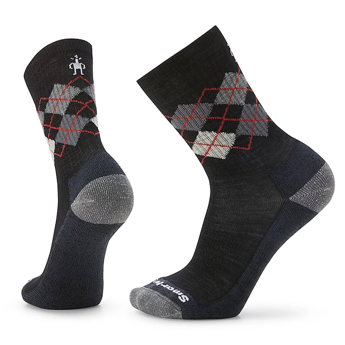 Premium Men's Diamond Pattern Crew Socks - 6-Pack Comfortable Everyday Cotton Socks for Work, Gym & Casual Wear - Breathable Cushioned Ankle Socks for Men