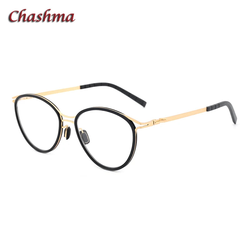 Stylish Men's Full Rim Round Acetate Titanium Eyeglasses Frame 89032 - Lightweight & Durable for Work, Reading & Daily Wear