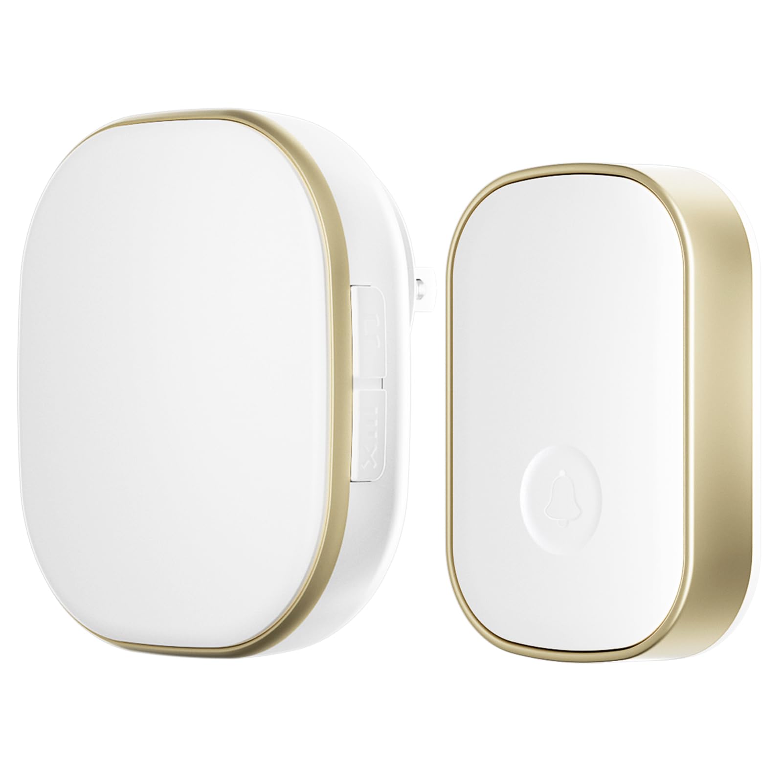 Wireless Doorbell for Home - Easy Installation, 5 Volume Levels, 58 Chime Sounds, 1000ft Range - Ideal for House, Office, Classroom & Special Needs Alerts (White) | Perfect for Elderly, Hearing Impaired & Large Properties