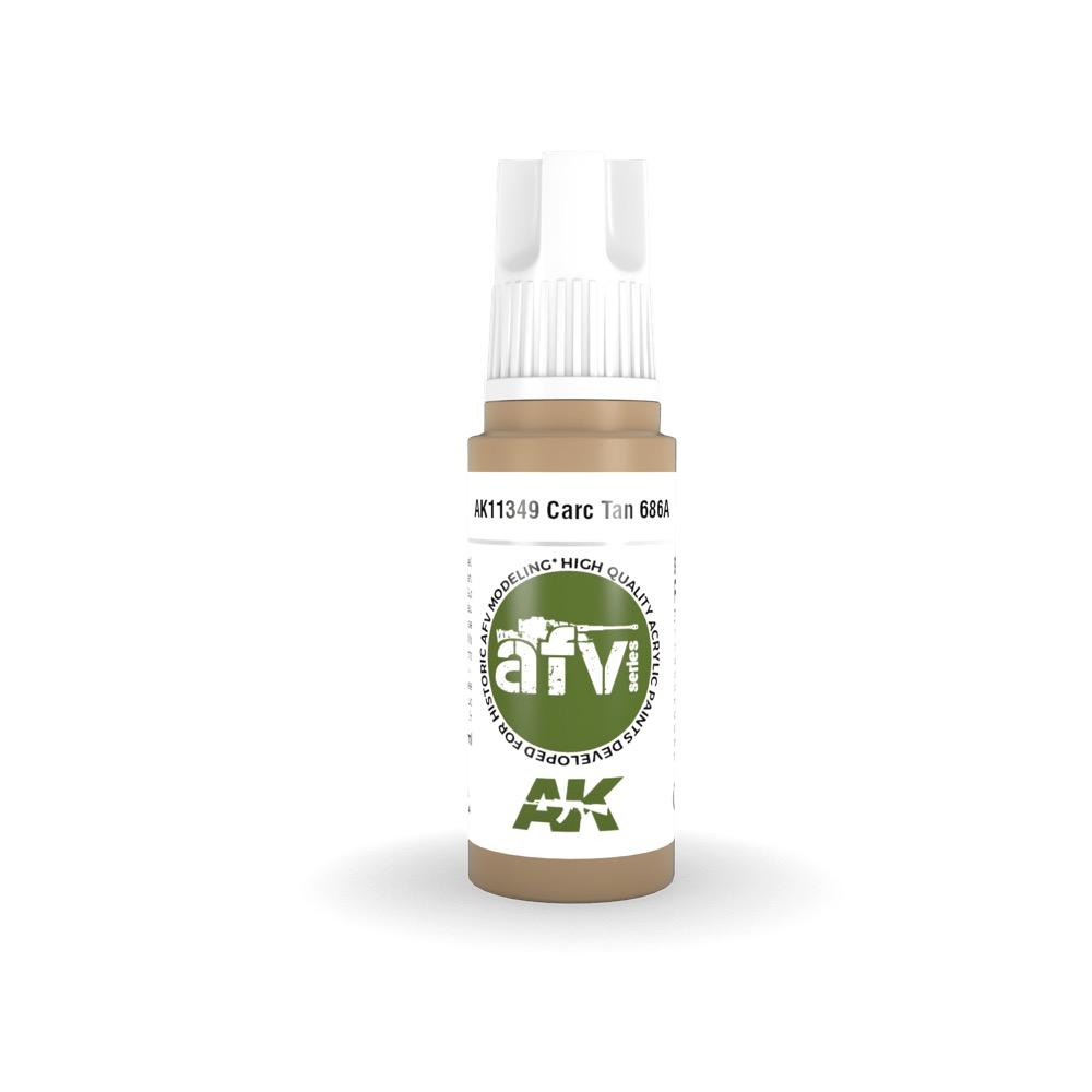 AK Interactive AK11349 AFV Series CARC Tan 686A FS33446 Acrylic Paint - 17ml Bottle - 3rd Generation Formula - Perfect for Military Model Kits & Miniature Painting