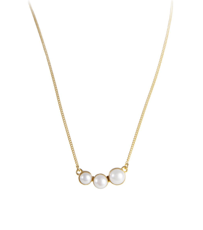 Elegant Fairley Pearl Cascade Necklace – Genuine Pearls, Sterling Silver Chain – Perfect for Weddings, Parties & Special Occasions