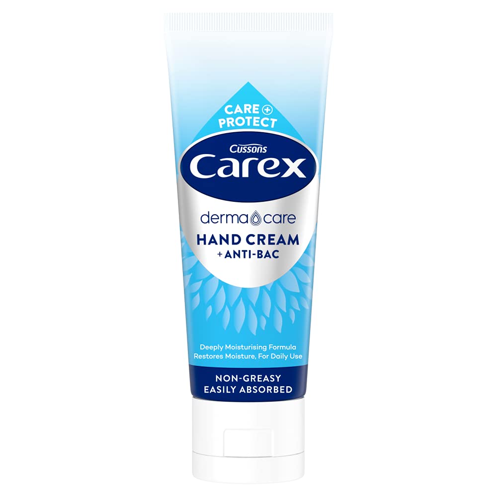Carex Antibacterial Hand Cream 75ml - Moisturizing & Germ Protection for Dry Hands - Ideal for Travel, Office & Home Use