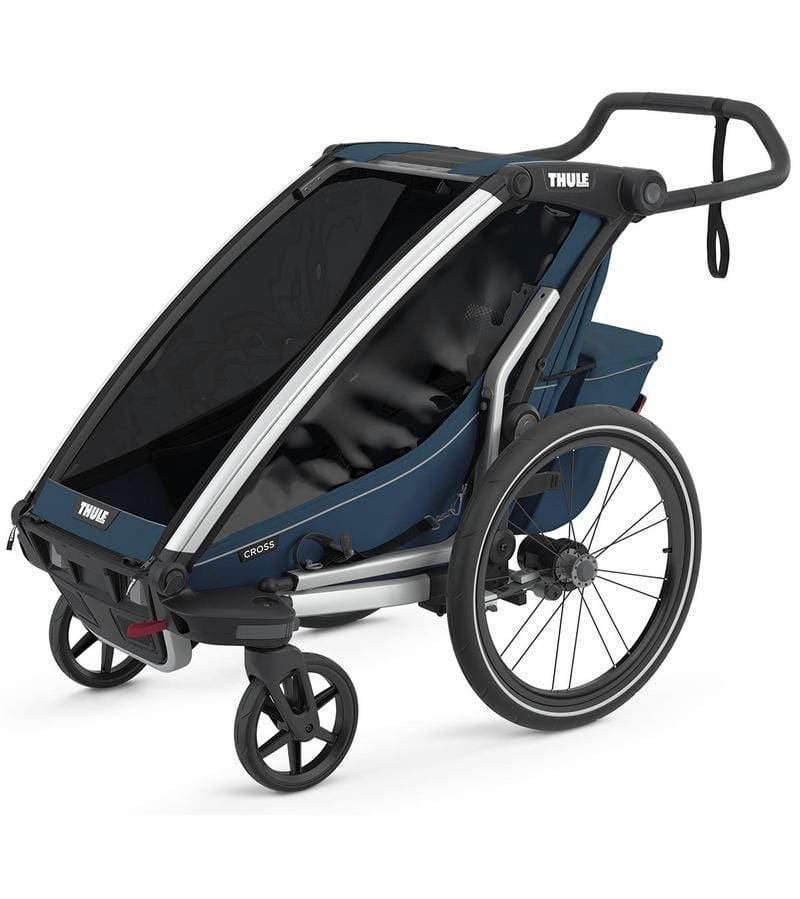 Thule Chariot Cross Double Multisport Trailer - 2-Seater Bike & Jogging Stroller for Kids, All-Terrain Bicycle Trailer with Weather Shield - Perfect for Cycling, Running & Outdoor Family Adventures