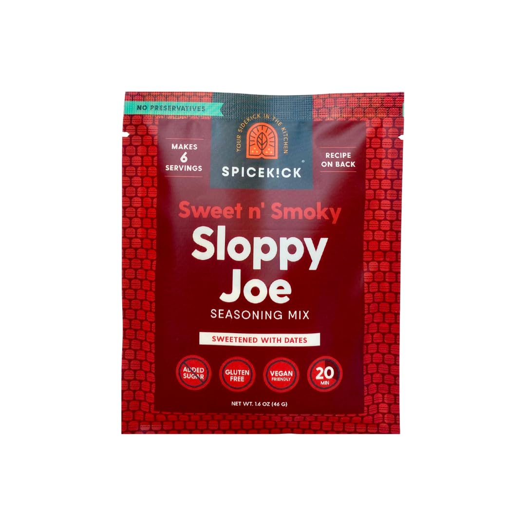 Spicekick Sloppy Joe Seasoning Mix - 4 Pack | Gluten Free, Paleo Friendly, No Artificial Flavors | Perfect for Sandwiches, Burgers & Family Dinners