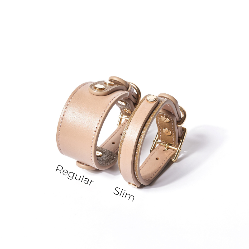 Premium Slim Blushwood Leather Dog Collar - Adjustable & Stylish Pet Accessory for Small to Medium Dogs - Perfect for Daily Walks, Training & Outdoor Adventures