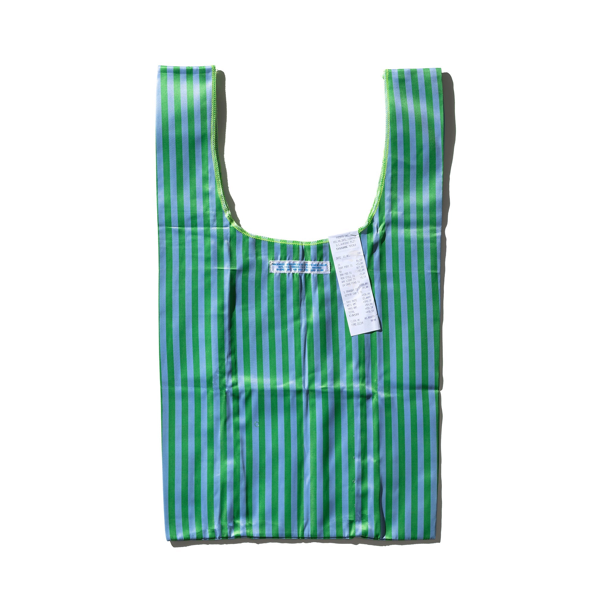 Premium School Tie Fabric Bag - Green & Light Blue - Stylish & Durable Backpack for Students, Work, or Travel