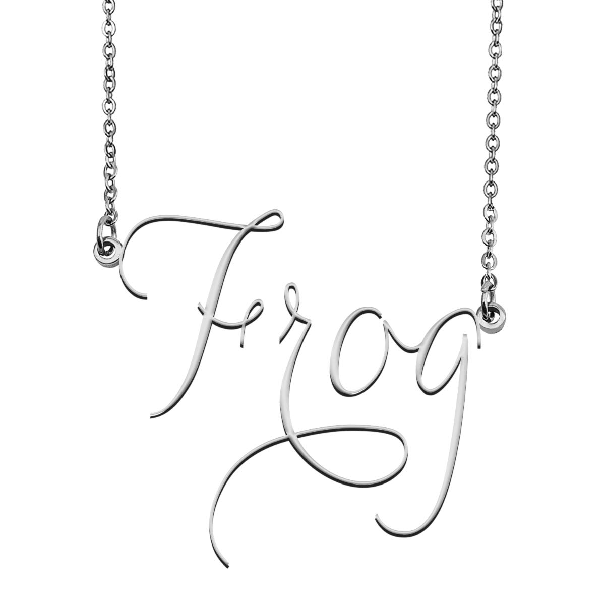 Custom Personalized Frog Name Necklace - Unique Name Plate Jewelry Gift for Birthday, Anniversary, Graduation | Perfect for Women, Girls, Teens | Great for Everyday Wear, Special Occasions & Gift Giving