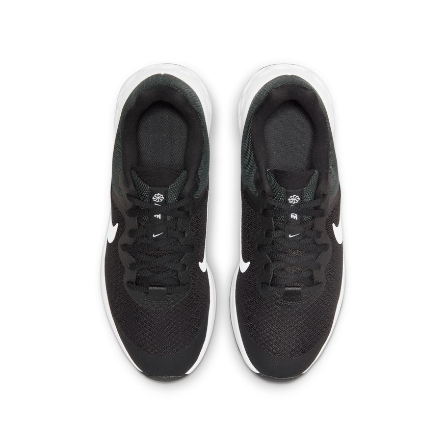 Nike Revolution 6 Youth Running Shoes - Black/Smoke Grey - Lightweight Comfort for Kids' Sports & School Activities