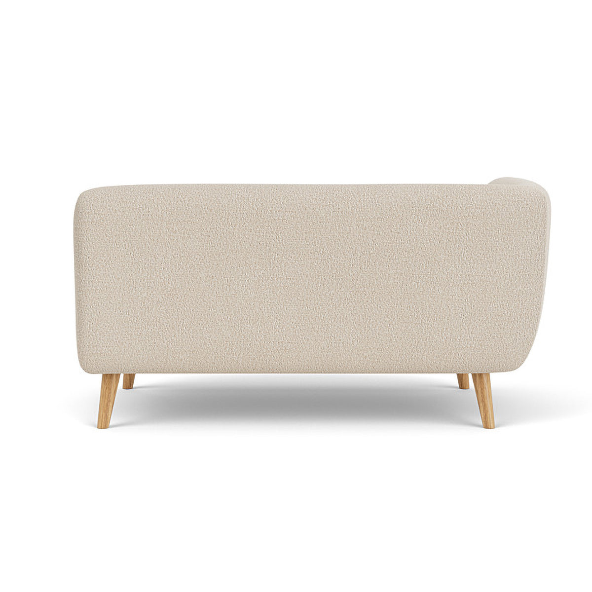 Alfred Boucle Left 2 Seater Modular Sofa - Modern Sectional Couch for Living Room, Small Space & Apartment - Soft Fabric Upholstery with Reversible Design