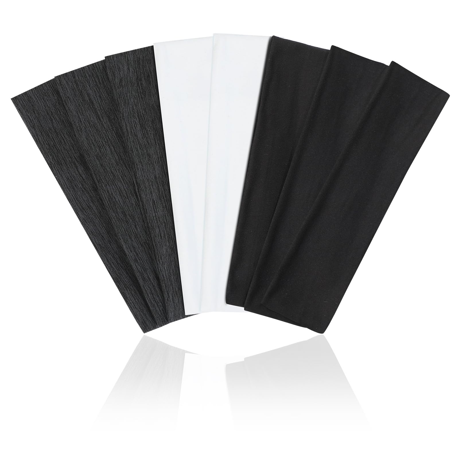 8 Pack Non-Slip Sports Headbands for Women - Soft Elastic Hair Bands for Workout, Yoga, Running & Active Lifestyle - Stay Secure During Exercise & Daily Activities