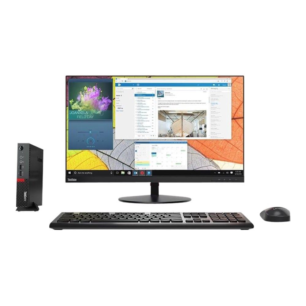 Lenovo ThinkCentre M710q Tiny Mini Desktop PC - Intel Core i5-6500 3.2GHz (Up to 3.6GHz), 16GB RAM, 256GB SSD, WiFi, Bluetooth, Windows 10 Pro (Renewed) - Perfect for Home Office, Small Business & Digital Signage