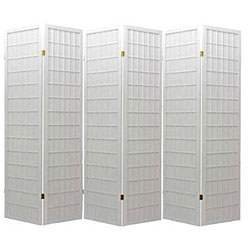 White Room Divider Panel Screen (WH-6) - Foldable Privacy Partition for Home, Office & Events - Decorative Space Separator for Bedrooms, Living Rooms & Workspaces