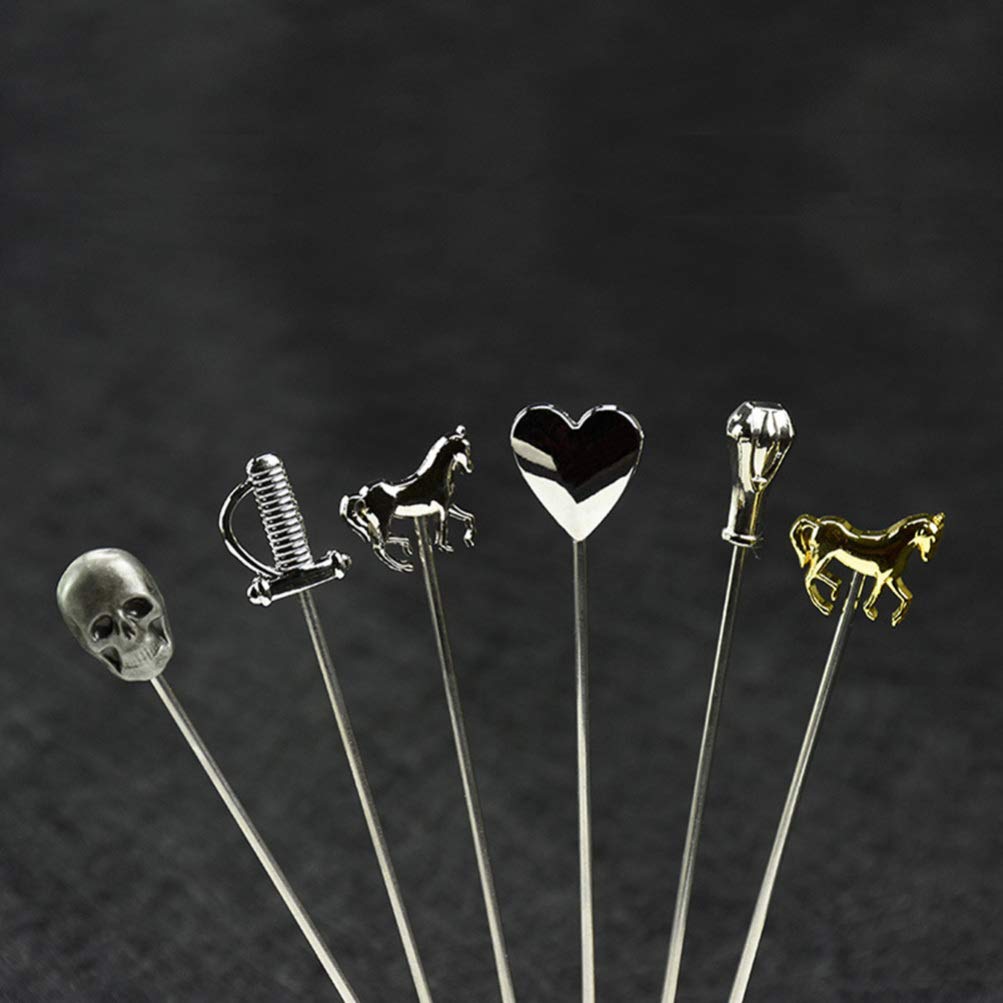 2-Pack Fruit Picks for Party Decorations - 6 Inch Cake Picks, Swizzle Sticks for Cocktails, Fruit Bowl Decor - Perfect for Birthday Parties, Weddings & Baby Showers