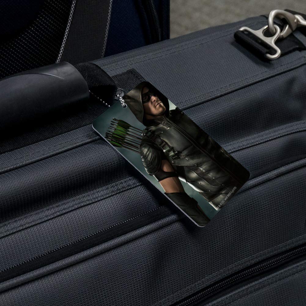 Arrow TV Series Character Art Luggage Tag - Durable Carry-On ID Tag for Suitcases & Travel Bags | Perfect for Business Trips, Vacations & Cosplay Events