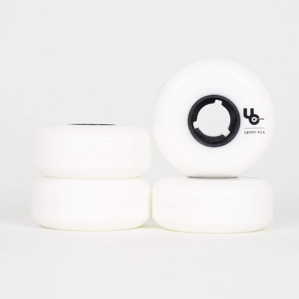 Undercover Team Wheels 58mm 90a White - Premium Skateboard Wheels for Smooth Riding & Street Skating