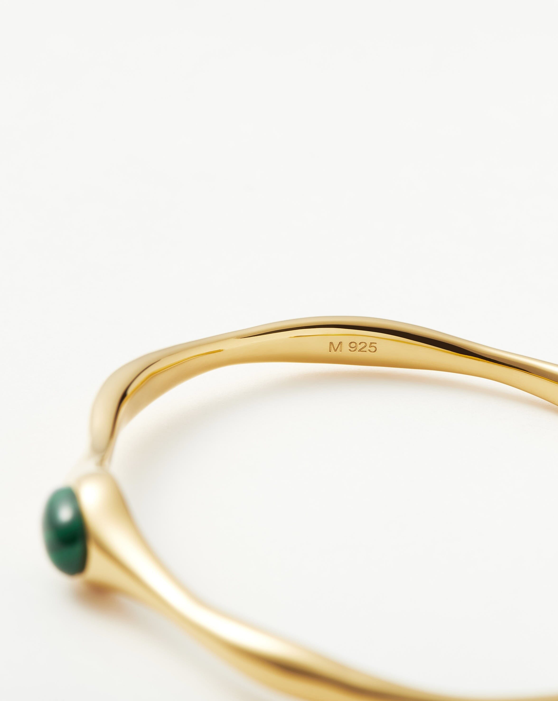 Magma Gemstone Cuff Bracelet for Women - 18k Recycled Gold Plated Brass Bangle | Boho Chic Jewelry Gift for Birthday, Anniversary & Special Occasions