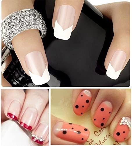10-Pack French Manicure Nail Tip Stickers - 3 Stylish Designs for Salon-Quality Nails at Home | Perfect for DIY Nail Art, Gel Polish Application & Professional Manicures