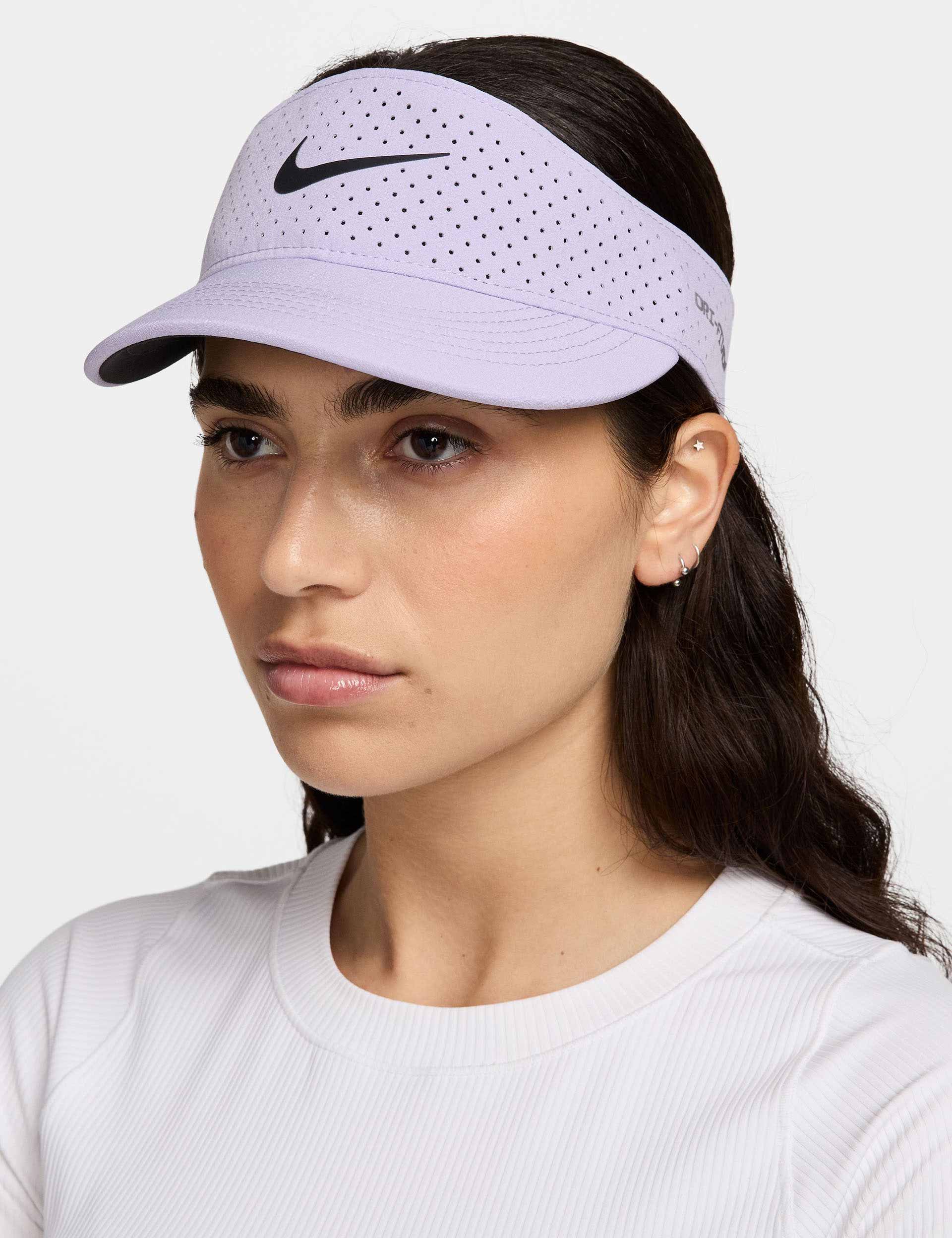 Nike Dri-FIT ADV Ace Tennis Visor - Hydrangeas/Anthracite/Black - Lightweight Moisture-Wicking Sun Protection for Tennis, Golf & Outdoor Sports