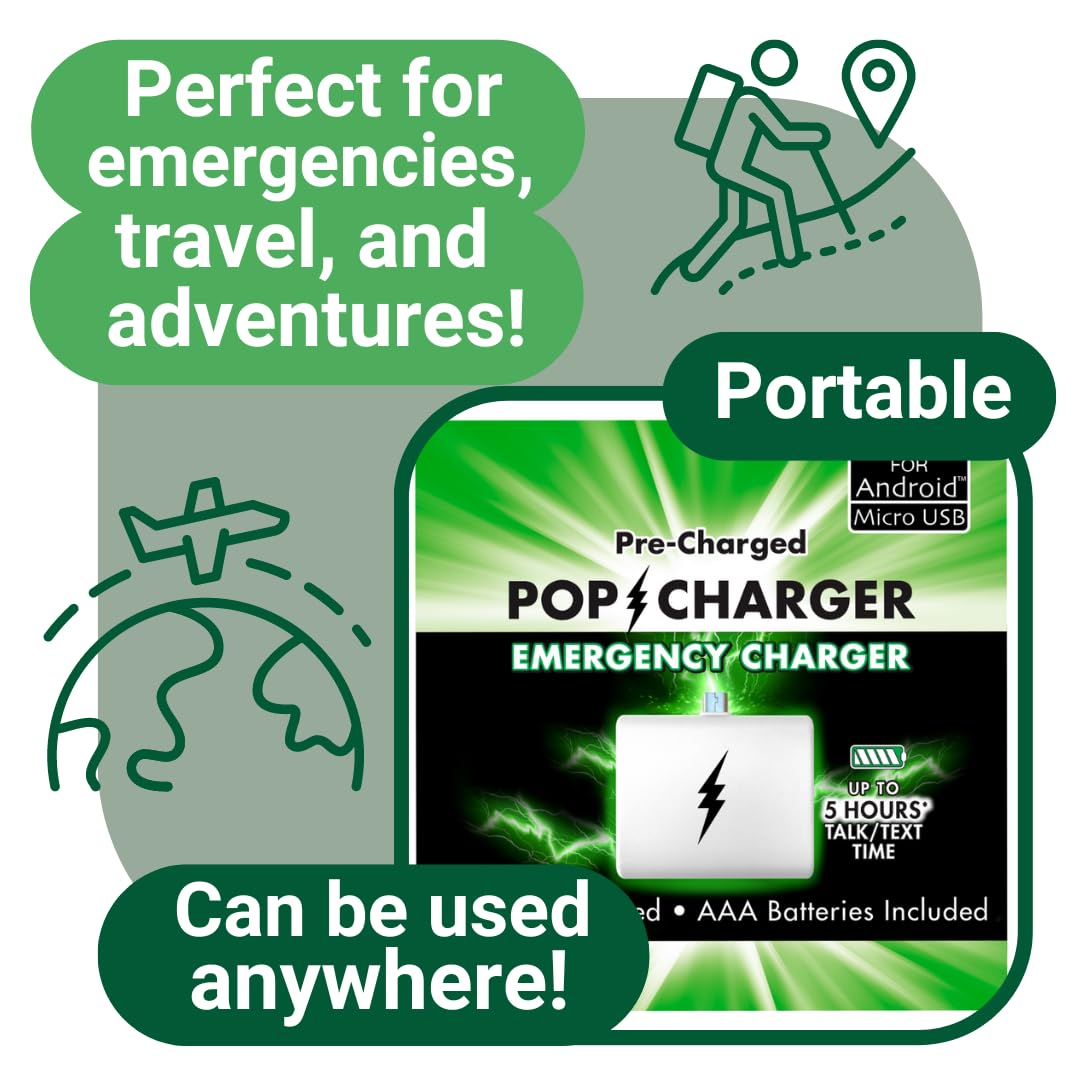Portable Emergency Charger for Android Phones - Fast Charging Power Bank for Travel, Camping & Outdoor Activities