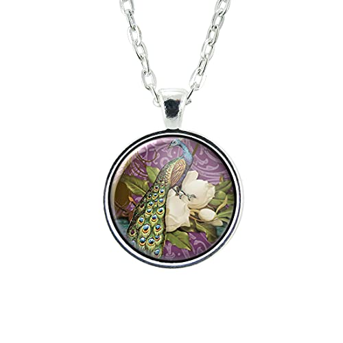 Exquisite Victorian Style Peacock Necklace - Handcrafted Glass Art Pendant Jewelry for Women | Perfect for Weddings, Parties, and Special Occasions