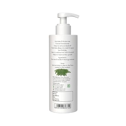 Organic Moringa Rice Shampoo for Hair Growth & Scalp Care - 8.4oz (250ml) - Natural Ayurvedic Shampoo from India - Perfect for Dry, Damaged Hair & Daily Hair Care Routine
