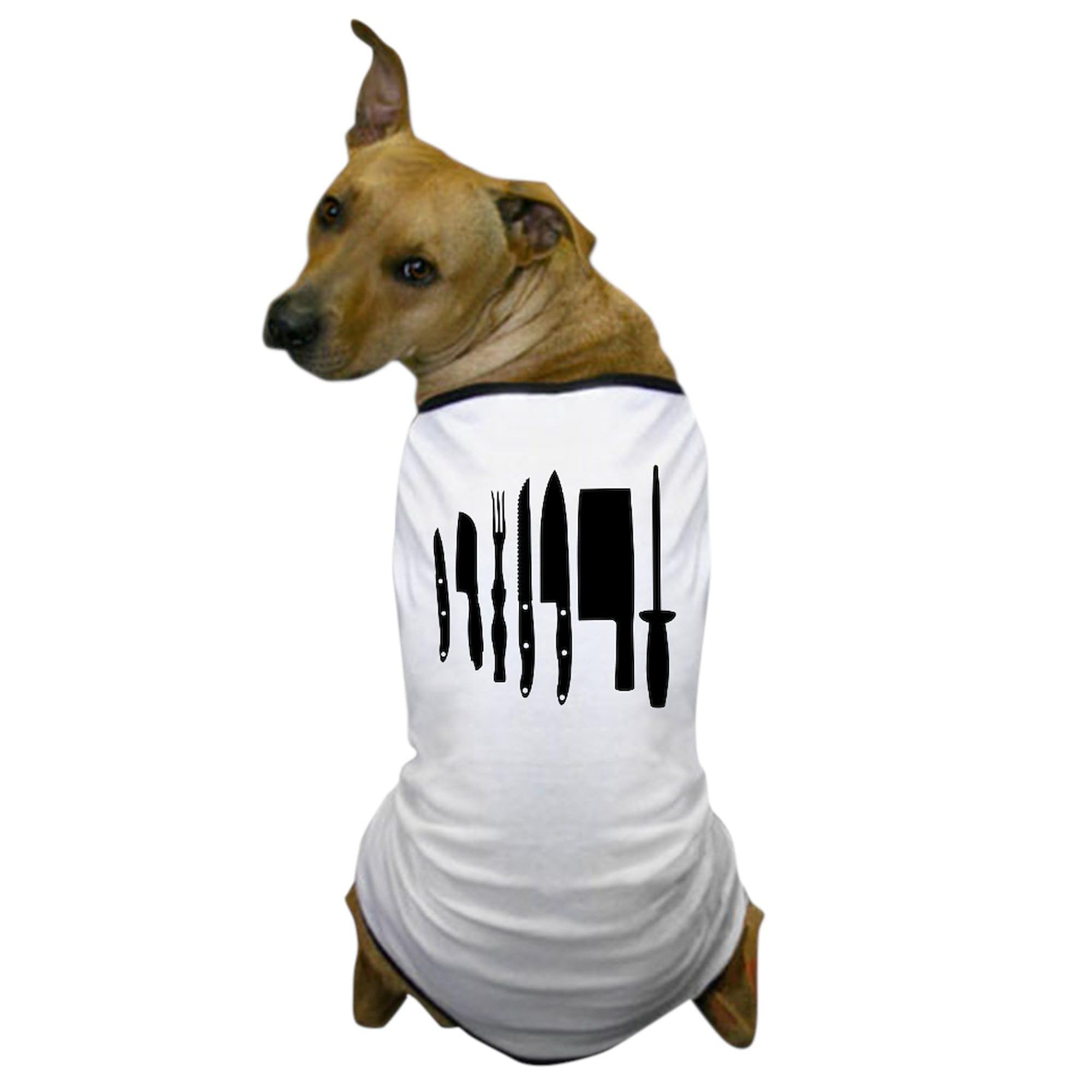 Funny Knives Dog T-Shirt | Pet Clothing & Costume for Dogs | Perfect for Halloween, Pet Parties & Dog Lovers