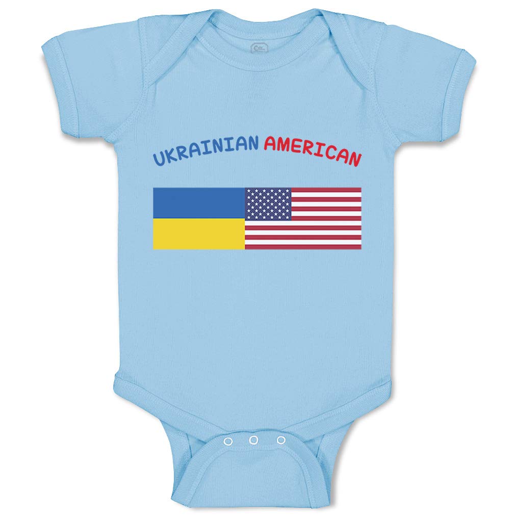 Custom Ukrainian American Baby Bodysuit - Funny Cute Rascals Design for Boys & Girls | 100% Cotton Comfort | Perfect for Family Photos, Holidays & Special Occasions