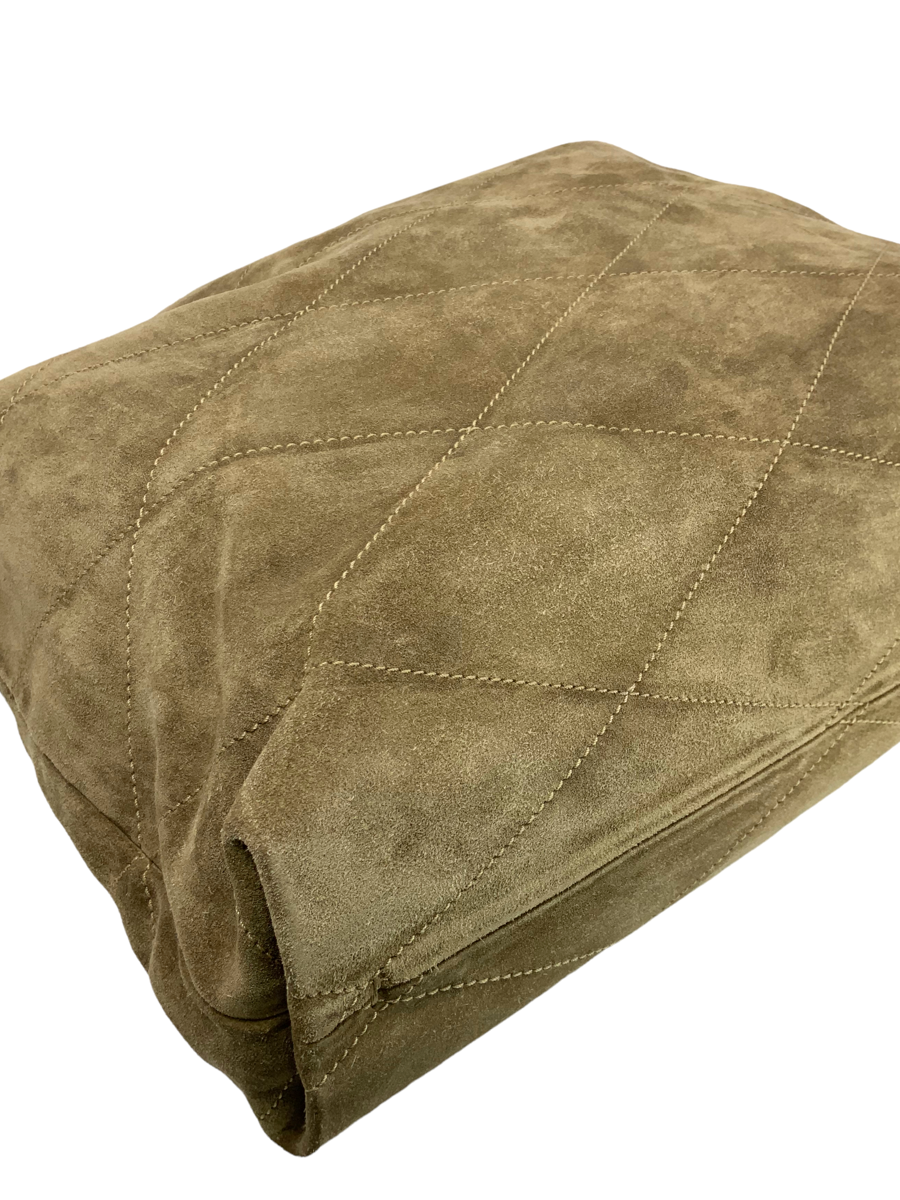 LANVIN Suede Quilted Carry Me Tote Bag - Luxury Designer Handbag for Women | Perfect for Work, Travel & Everyday Use