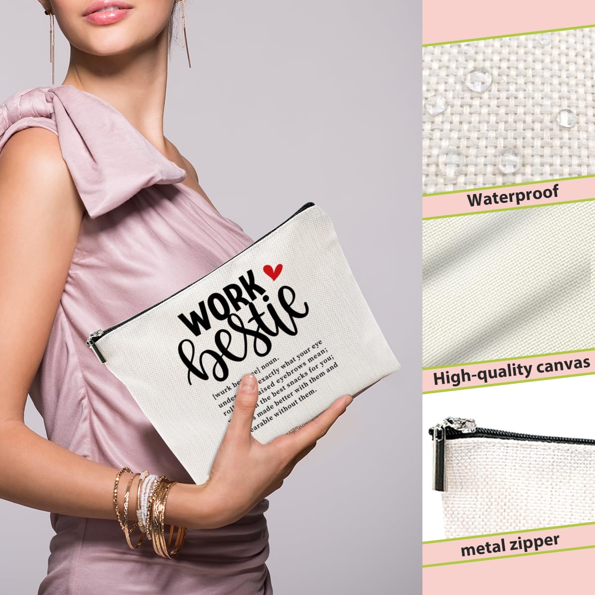 Best Coworker Gifts for Women - Cute Makeup & Toiletry Bag for Friends, Colleagues, Birthday, Christmas & Going Away Presents - Perfect for Office, Travel & Daily Use