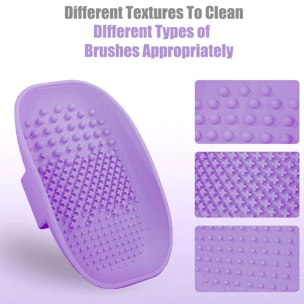 KitchenFest® Silicone Makeup Brush Cleaner Tray - Quick Drying Eyeshadow & Cosmetic Brush Cleaning Mat with Strip - 1 Piece (Blue) - Perfect for Home & Professional Makeup Artists Beauty Routine