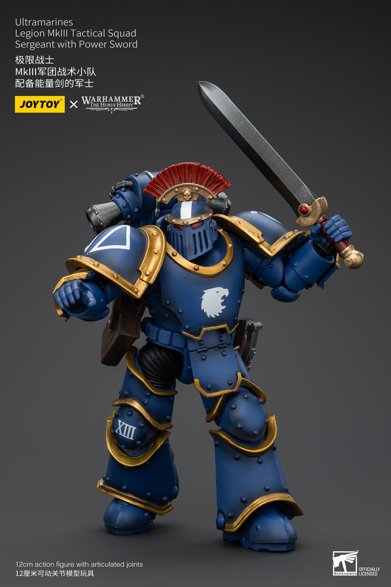 JOYTOY 1/18 Scale Warhammer The Horus Heresy Ultramarines Legion MKIII Tactical Squad Action Figures - Collectible Military Model Toys for Display, Gaming & Warhammer 40K Fans