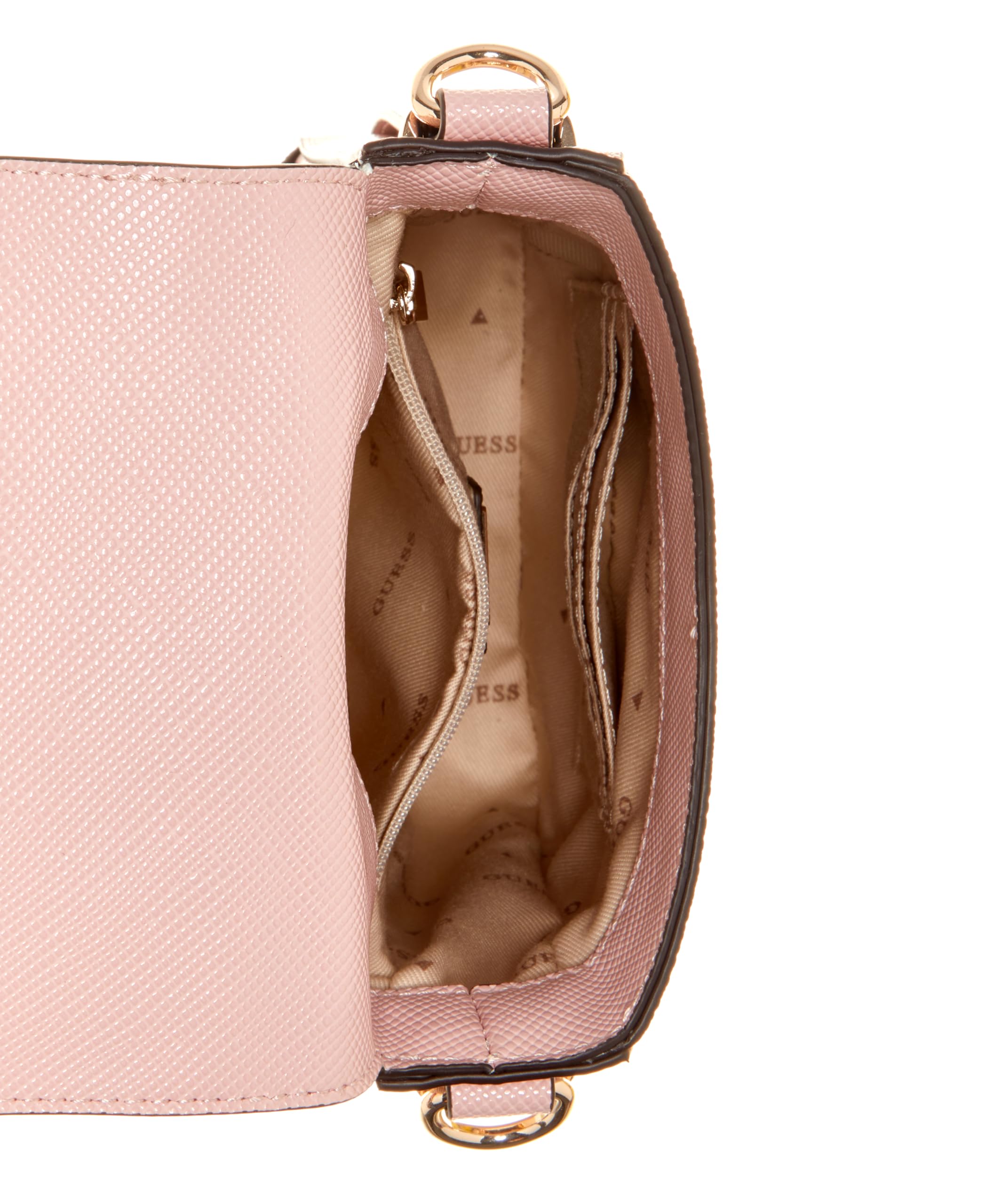 GUESS Brynlee Mini Convertible Backpack for Women - Stylish Blush Pink Crossbody Bag, Fashionable Daypack for Travel, Work & School