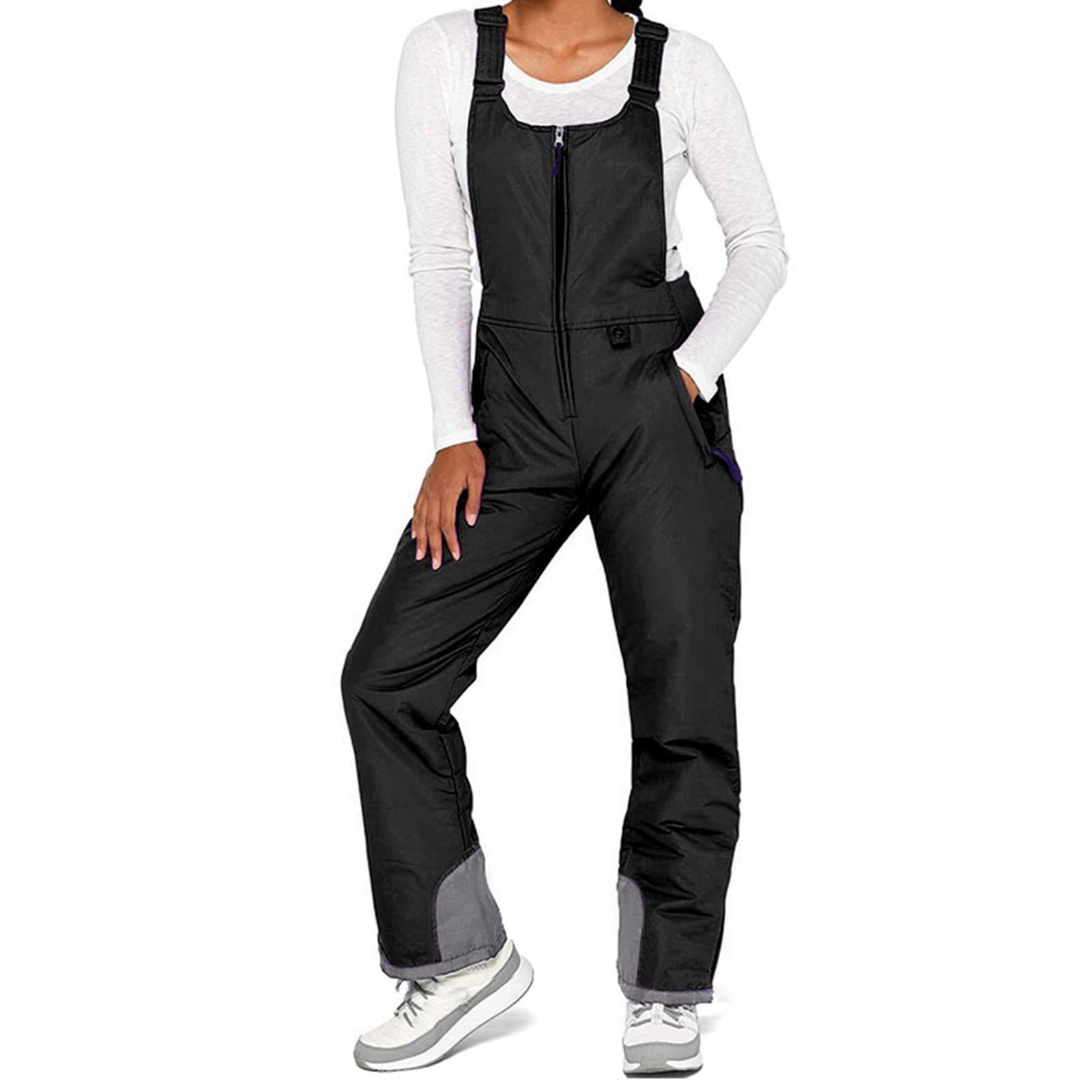 HEZIOWYUN Women's Waterproof Insulated Ski Pants - Winter Snowboard Overalls with Bib for Snow Sports & Outdoor Activities | Perfect for Skiing, Snowboarding & Cold Weather Adventures