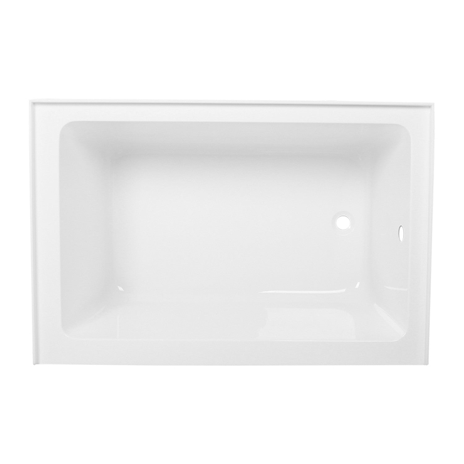 Aqua Eden VTDE483222R 48-Inch Acrylic Rectangular 3-Wall Alcove Bathtub - Right Hand Drain, Glossy White - Perfect for Modern Bathroom Renovations & Spa-Like Relaxation